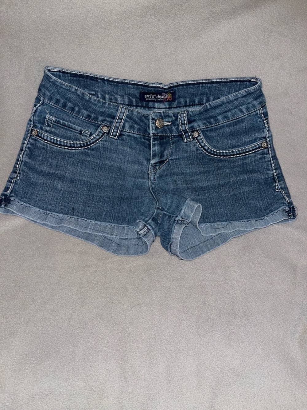 Levi's Blue Low-Rise Denim Shorts